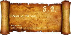 Babala Ninon névjegykártya